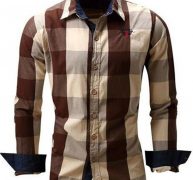 Ericdress Casual Lapel Plaid Fall Single-Breasted Men’s Shirt
