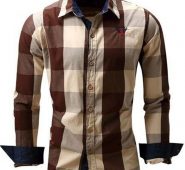 Ericdress Casual Lapel Plaid Fall Single-Breasted Men’s Shirt