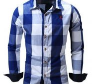 Ericdress Casual Lapel Plaid Fall Single-Breasted Men’s Shirt