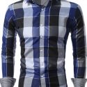 Ericdress Casual Lapel Plaid Single-Breasted Men’s Shirt