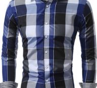 Ericdress Casual Lapel Plaid Single-Breasted Men’s Shirt