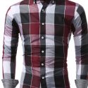 Ericdress Casual Lapel Plaid Single-Breasted Men’s Shirt