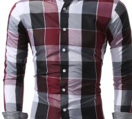 Ericdress Casual Lapel Plaid Single-Breasted Men’s Shirt