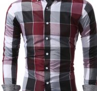 Ericdress Casual Lapel Plaid Single-Breasted Men’s Shirt