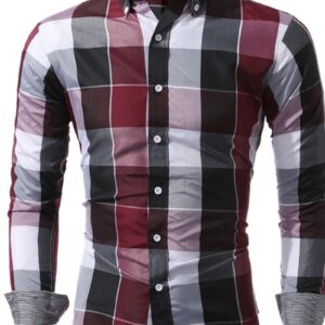 Ericdress Casual Lapel Plaid Single-Breasted Men's Shirt