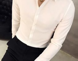 Ericdress Casual Lapel Plain Color Single-Breasted Men’s Shirt