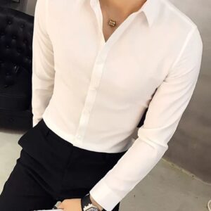 Ericdress Casual Lapel Plain Color Single-Breasted Men's Shirt