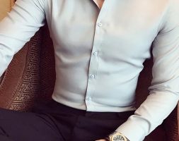 Ericdress Casual Lapel Plain Color Single-Breasted Men’s Shirt