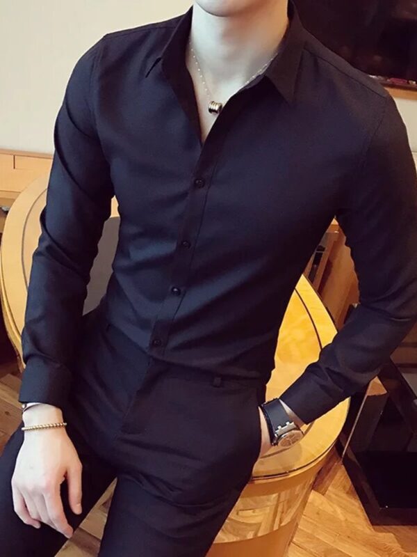 Ericdress Casual Lapel Plain Color Single-Breasted Men's Shirt