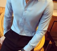 Ericdress Casual Lapel Plain Color Single-Breasted Men’s Shirt