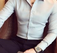 Ericdress Casual Lapel Plain Color Single-Breasted Men’s Shirt