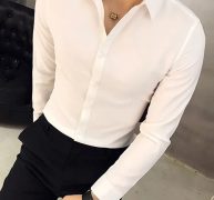Ericdress Casual Lapel Plain Color Single-Breasted Men’s Shirt