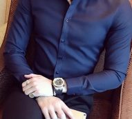 Ericdress Casual Lapel Plain Color Single-Breasted Men’s Shirt