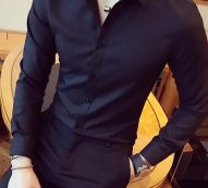 Ericdress Casual Lapel Plain Color Single-Breasted Men’s Shirt