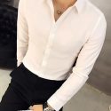 Ericdress Casual Lapel Plain Color Single-Breasted Men’s Shirt