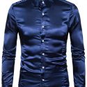 Ericdress Casual Lapel Plain Fall Single-Breasted Men’s Shirt