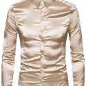 Ericdress Casual Lapel Plain Fall Single-Breasted Men’s Shirt