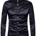 Ericdress Casual Lapel Plain Fall Single-Breasted Men’s Shirt