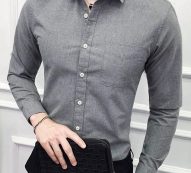 Ericdress Casual Lapel Plain Spring Single-Breasted Men’s Shirt