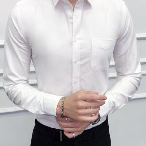 Ericdress Casual Lapel Plain Spring Single-Breasted Men's Shirt