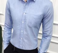 Ericdress Casual Lapel Plain Spring Single-Breasted Men’s Shirt