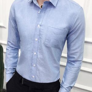 Ericdress Casual Lapel Plain Spring Single-Breasted Men's Shirt