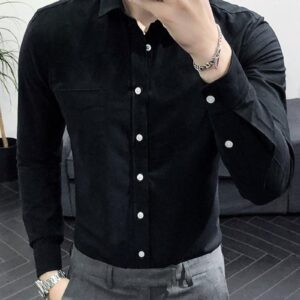 Ericdress Casual Lapel Plain Spring Single-Breasted Men's Shirt