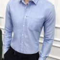 Ericdress Casual Lapel Plain Spring Single-Breasted Men’s Shirt