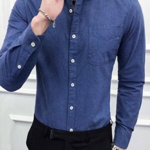 Ericdress Casual Lapel Plain Spring Single-Breasted Men's Shirt