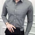 Ericdress Casual Lapel Plain Spring Single-Breasted Men’s Shirt