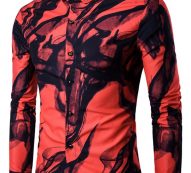 Ericdress Casual Lapel Print Fall Men’s Shirt