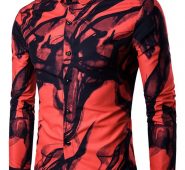 Ericdress Casual Lapel Print Fall Men’s Shirt