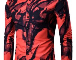 Ericdress Casual Lapel Print Fall Men’s Shirt
