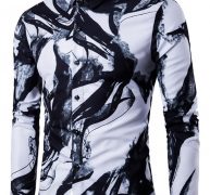 Ericdress Casual Lapel Print Fall Men’s Shirt