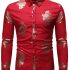 Ericdress Casual Lapel Print Slim Single-Breasted Men’s Shirt
