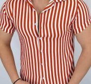 Ericdress Casual Lapel Stripe Single-Breasted Men’s Shirt