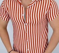 Ericdress Casual Lapel Stripe Single-Breasted Men’s Shirt