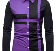 Ericdress Casual Patchwork Color Block Fall Single-Breasted Men’s Shirt