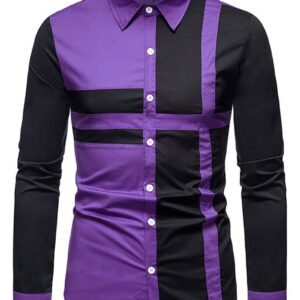 Ericdress Casual Patchwork Color Block Fall Single-Breasted Men's Shirt