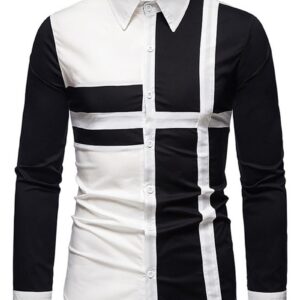 Ericdress Casual Patchwork Color Block Fall Single-Breasted Men's Shirt