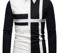 Ericdress Casual Patchwork Color Block Fall Single-Breasted Men’s Shirt