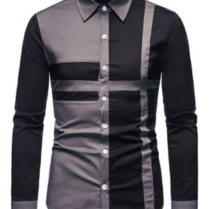 Ericdress Casual Patchwork Color Block Fall Single-Breasted Men's Shirt