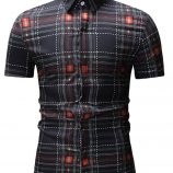 Ericdress Casual Patchwork Plaid Summer Loose Men’s Shirt