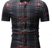 Ericdress Casual Patchwork Plaid Summer Loose Men’s Shirt