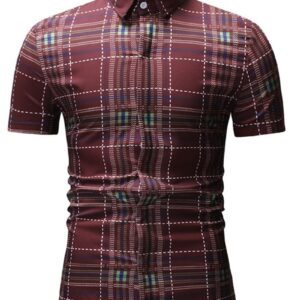 Ericdress Casual Patchwork Plaid Summer Loose Men's Shirt