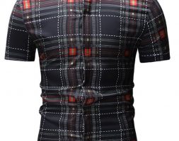 Ericdress Casual Patchwork Plaid Summer Loose Men’s Shirt