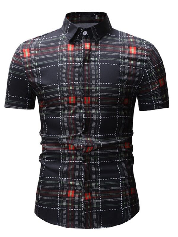 Ericdress Casual Patchwork Plaid Summer Loose Men's Shirt