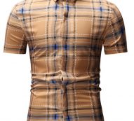 Ericdress Casual Patchwork Plaid Summer Loose Men’s Shirt