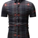 Ericdress Casual Patchwork Plaid Summer Loose Men’s Shirt