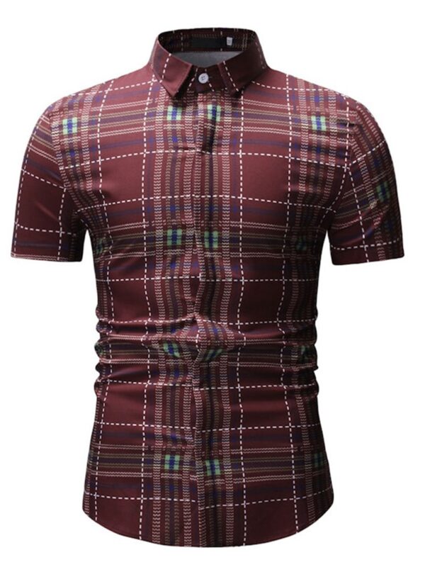 Ericdress Casual Patchwork Plaid Summer Loose Men's Shirt